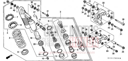 KISSEN, HINTEN XR250RW de 1998